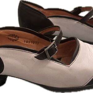 Fluevog Chic Black and White Mary Jane’s